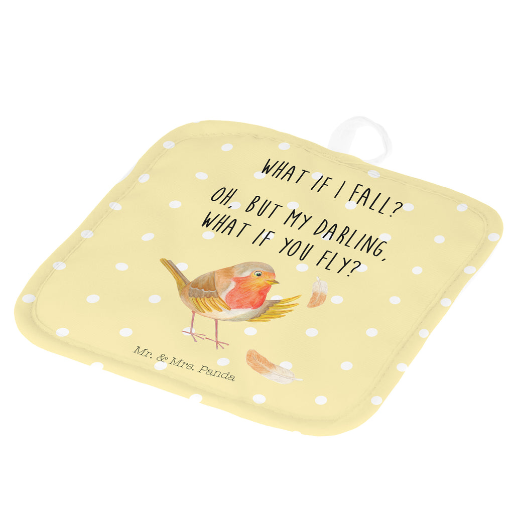 2er Set Topflappen  Rotkehlchen mit Federn Topflappen, Topfuntersetzer, Ofenhandschuh, Topflappen Set, Topflappen lustig, Topflappen mit Spruch, Tiermotive, Gute Laune, lustige Sprüche, Tiere, What if i fall, Rotkehlchen, Spruch Motivation, Spruch Mut, Vogel, Motivation Sprüche, Motivationsbilder, fliegen