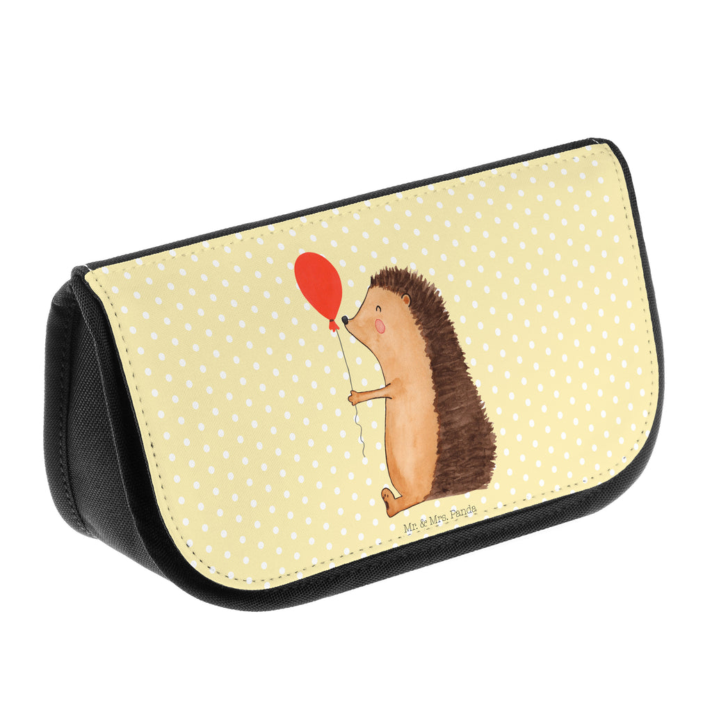 Kosmetiktasche Igel mit Luftballon Kosmetikbeutel, Kulturtasche, Kulturbeutel, Schminktasche, Make-Up Tasche, Tiermotive, Gute Laune, lustige Sprüche, Tiere, Igel, Geburtstag, Herzlichen Glückwunsch, Glückwunsch, Geburtstagskind, Ballon, Happy Birthday