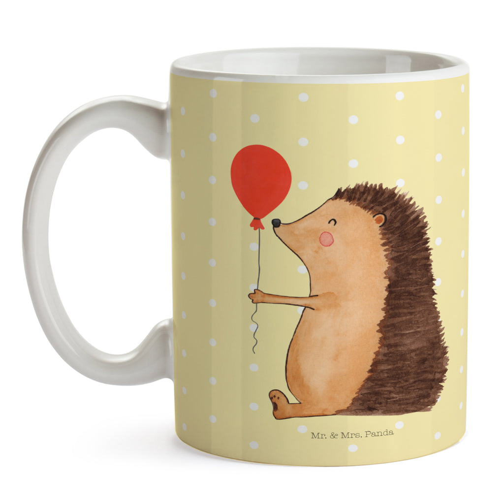 Tasse Igel mit Luftballon Igel, Geburtstag, Herzlichen Glückwunsch, Glückwunsch, Geburtstagskind, Ballon, Happy Birthday Becher, Kaffeetasse, Kaffeebecher, Tee, Frühstück, Büro  süße Tiermotive, gute Laune, lustige Sprüche, Tiere