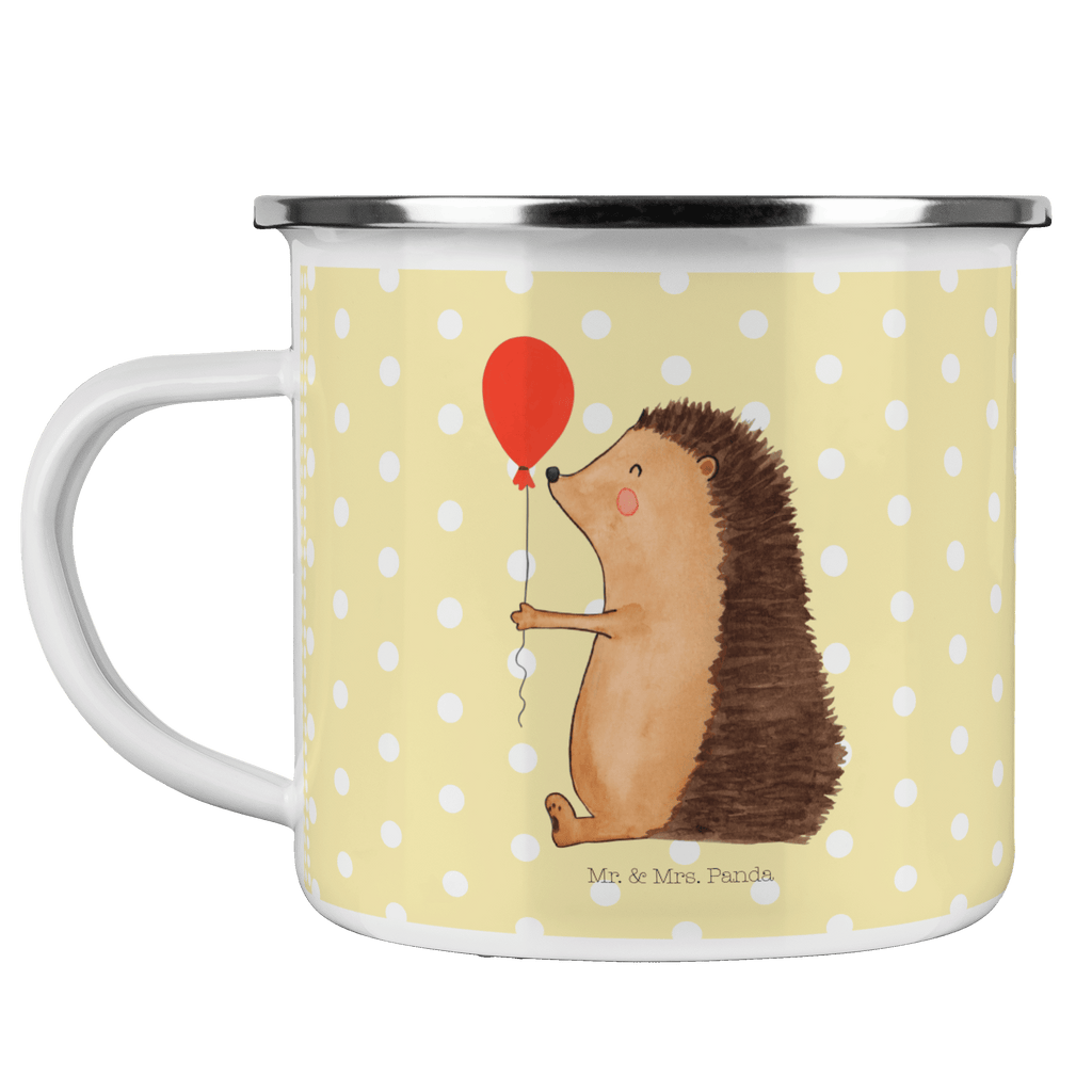 Camping Emaille Tasse Igel mit Luftballon Campingtasse, Trinkbecher, Metalltasse, Outdoor Tasse, Emaille Trinkbecher, Blechtasse Outdoor, Emaille Campingbecher, Edelstahl Trinkbecher, Metalltasse für Camping, Kaffee Blechtasse, Camping Tasse Metall, Tiermotive, Gute Laune, lustige Sprüche, Tiere, Igel, Geburtstag, Herzlichen Glückwunsch, Glückwunsch, Geburtstagskind, Ballon, Happy Birthday