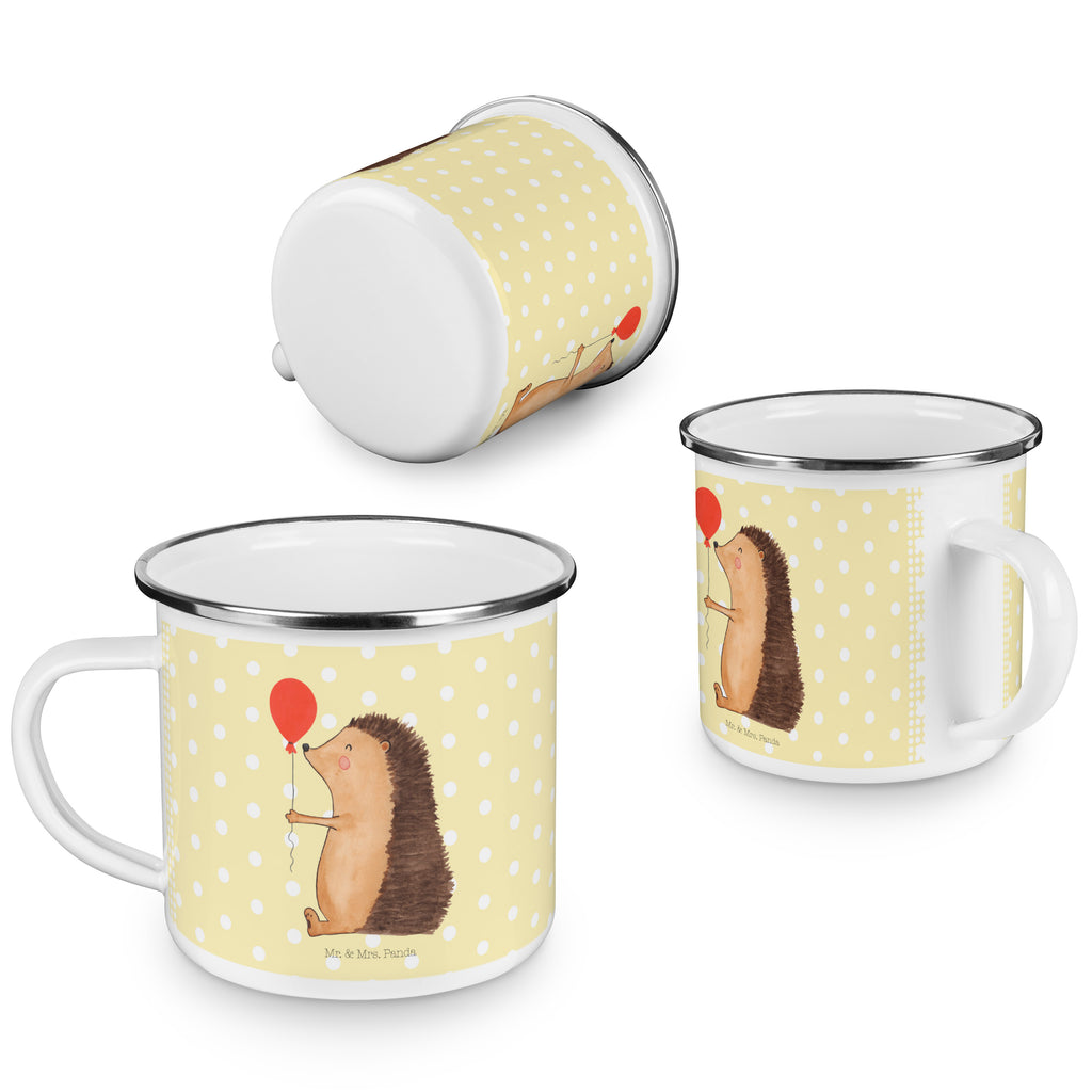 Camping Emaille Tasse Igel mit Luftballon Campingtasse, Trinkbecher, Metalltasse, Outdoor Tasse, Emaille Trinkbecher, Blechtasse Outdoor, Emaille Campingbecher, Edelstahl Trinkbecher, Metalltasse für Camping, Kaffee Blechtasse, Camping Tasse Metall, Tiermotive, Gute Laune, lustige Sprüche, Tiere, Igel, Geburtstag, Herzlichen Glückwunsch, Glückwunsch, Geburtstagskind, Ballon, Happy Birthday