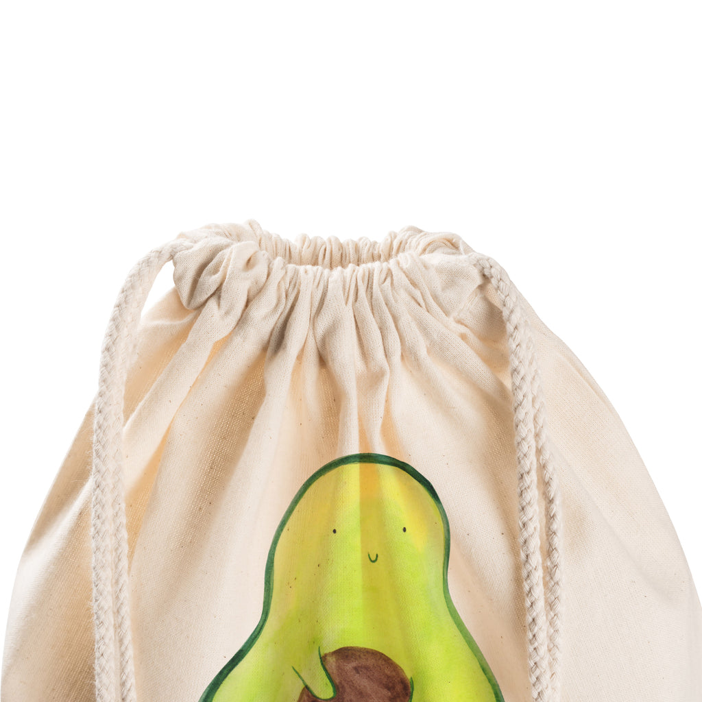 Sportbeutel Avocado mit Kern Turnbeutel, Beutel, Sporttasche, Tasche, Stoffbeutel, Avocado, Veggie, Vegan, Gesund, Avokado, Avocadokern, Kern, Pflanze, Spruch Leben