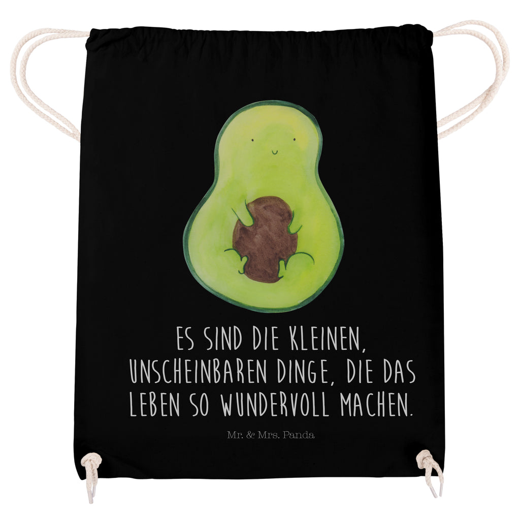 Sportbeutel Avocado mit Kern Turnbeutel, Beutel, Sporttasche, Tasche, Stoffbeutel, Avocado, Veggie, Vegan, Gesund, Avokado, Avocadokern, Kern, Pflanze, Spruch Leben