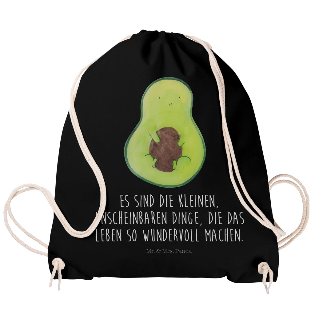Sportbeutel Avocado mit Kern Turnbeutel, Beutel, Sporttasche, Tasche, Stoffbeutel, Avocado, Veggie, Vegan, Gesund, Avokado, Avocadokern, Kern, Pflanze, Spruch Leben