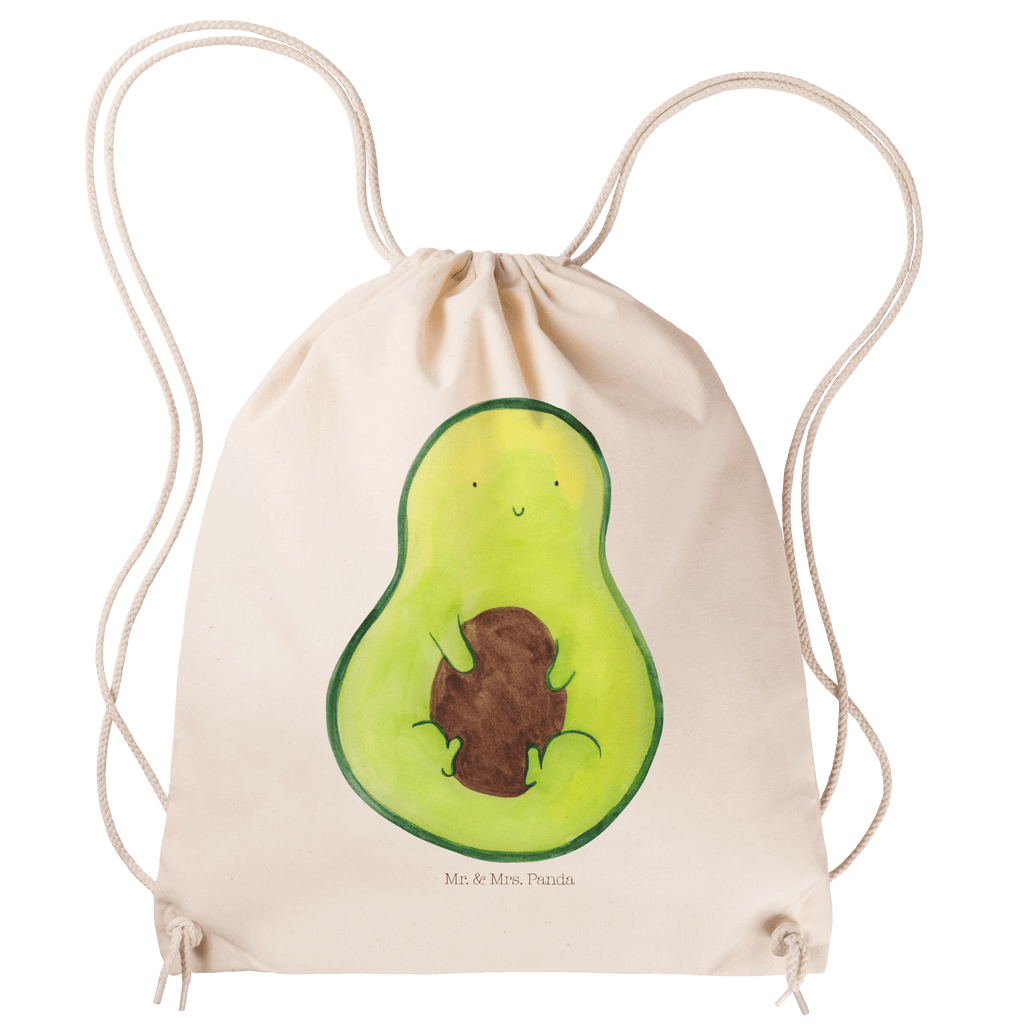 Sportbeutel Avocado mit Kern Turnbeutel, Beutel, Sporttasche, Tasche, Stoffbeutel, Avocado, Veggie, Vegan, Gesund, Avokado, Avocadokern, Kern, Pflanze, Spruch Leben