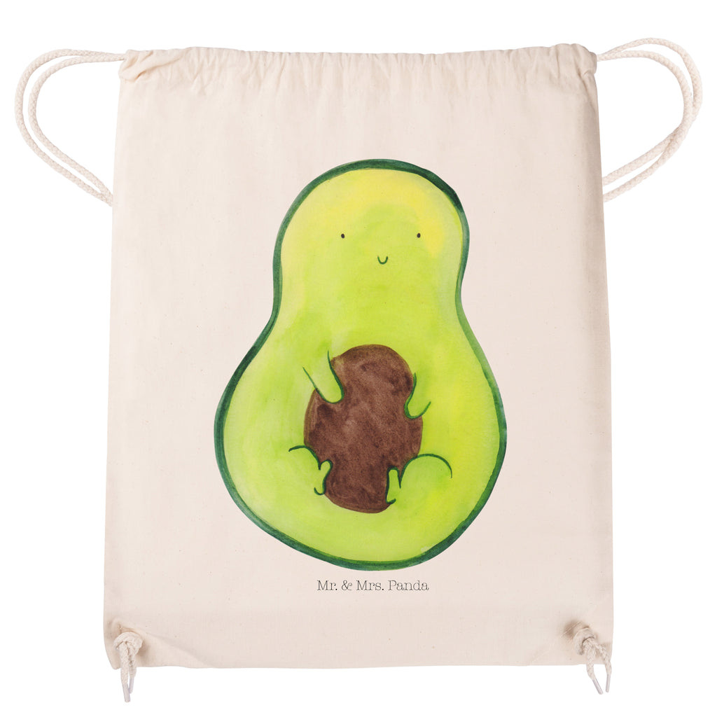 Sportbeutel Avocado mit Kern Turnbeutel, Beutel, Sporttasche, Tasche, Stoffbeutel, Avocado, Veggie, Vegan, Gesund, Avokado, Avocadokern, Kern, Pflanze, Spruch Leben