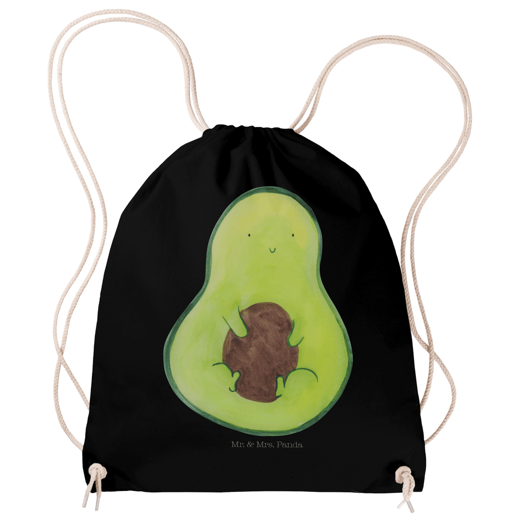 Sportbeutel Avocado mit Kern Turnbeutel, Beutel, Sporttasche, Tasche, Stoffbeutel, Avocado, Veggie, Vegan, Gesund, Avokado, Avocadokern, Kern, Pflanze, Spruch Leben