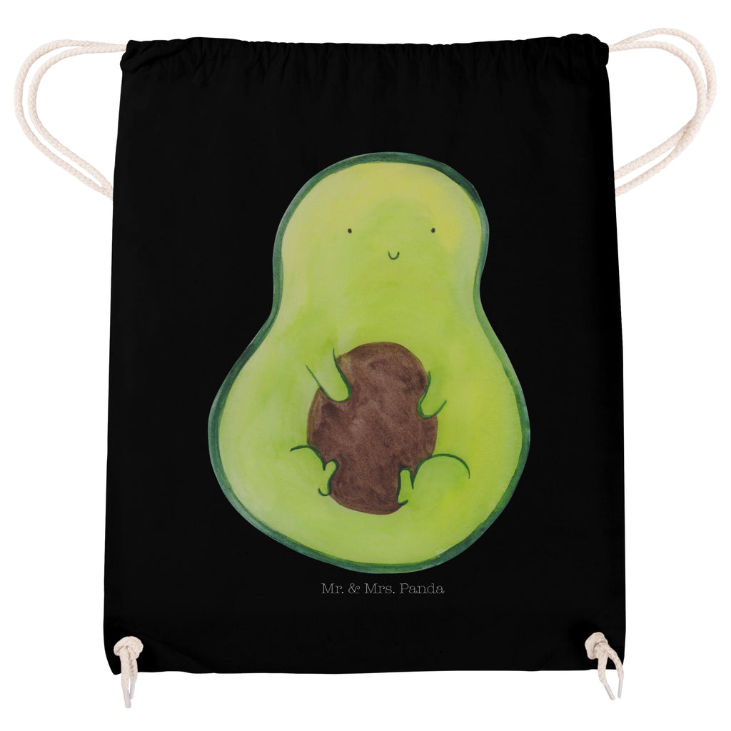 Sportbeutel Avocado mit Kern Turnbeutel, Beutel, Sporttasche, Tasche, Stoffbeutel, Avocado, Veggie, Vegan, Gesund, Avokado, Avocadokern, Kern, Pflanze, Spruch Leben