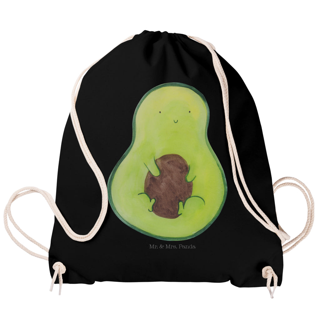 Sportbeutel Avocado mit Kern Turnbeutel, Beutel, Sporttasche, Tasche, Stoffbeutel, Avocado, Veggie, Vegan, Gesund, Avokado, Avocadokern, Kern, Pflanze, Spruch Leben
