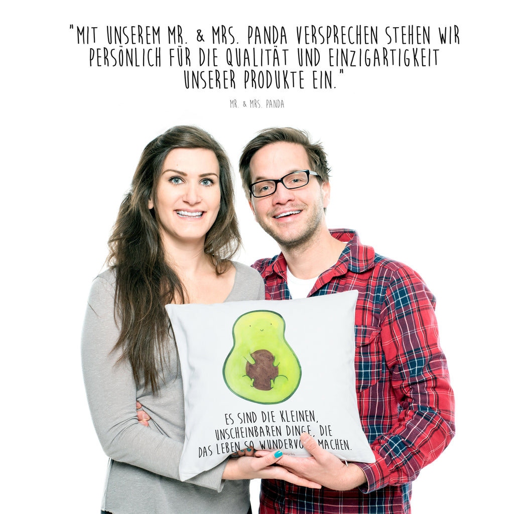 40x40 Kissen Avocado mit Kern Kissenhülle, Kopfkissen, Sofakissen, Dekokissen, Motivkissen, Avocado, Veggie, Vegan, Gesund, Avokado, Avocadokern, Kern, Pflanze, Spruch Leben