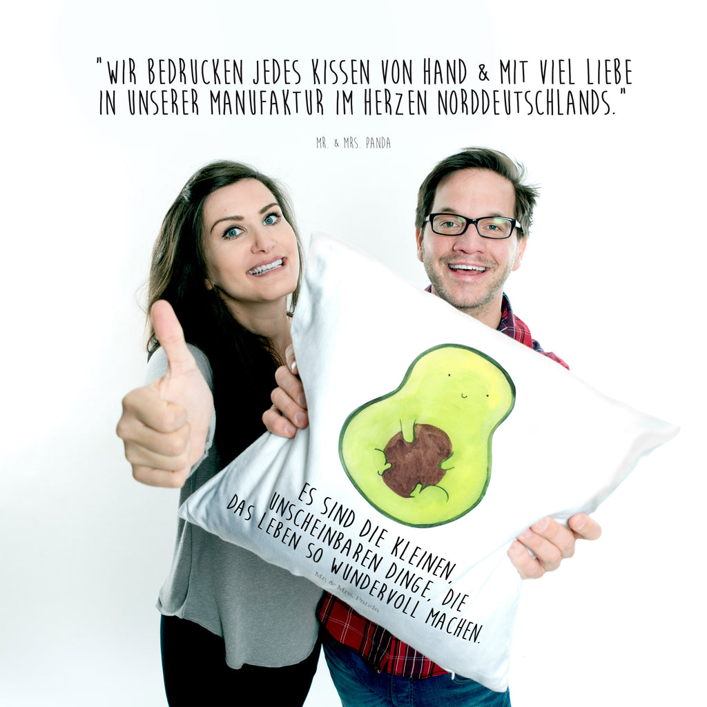 40x40 Kissen Avocado mit Kern Kissenhülle, Kopfkissen, Sofakissen, Dekokissen, Motivkissen, Avocado, Veggie, Vegan, Gesund, Avokado, Avocadokern, Kern, Pflanze, Spruch Leben