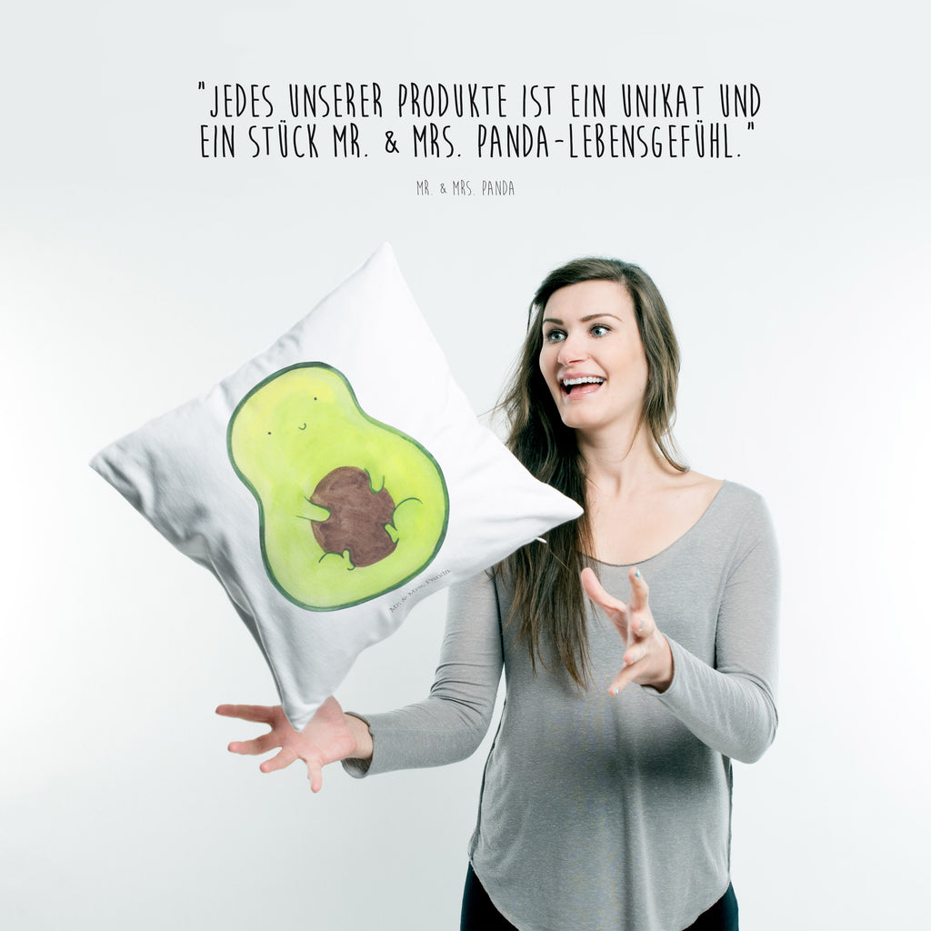 40x40 Kissen Avocado mit Kern Kissenhülle, Kopfkissen, Sofakissen, Dekokissen, Motivkissen, Avocado, Veggie, Vegan, Gesund, Avokado, Avocadokern, Kern, Pflanze, Spruch Leben