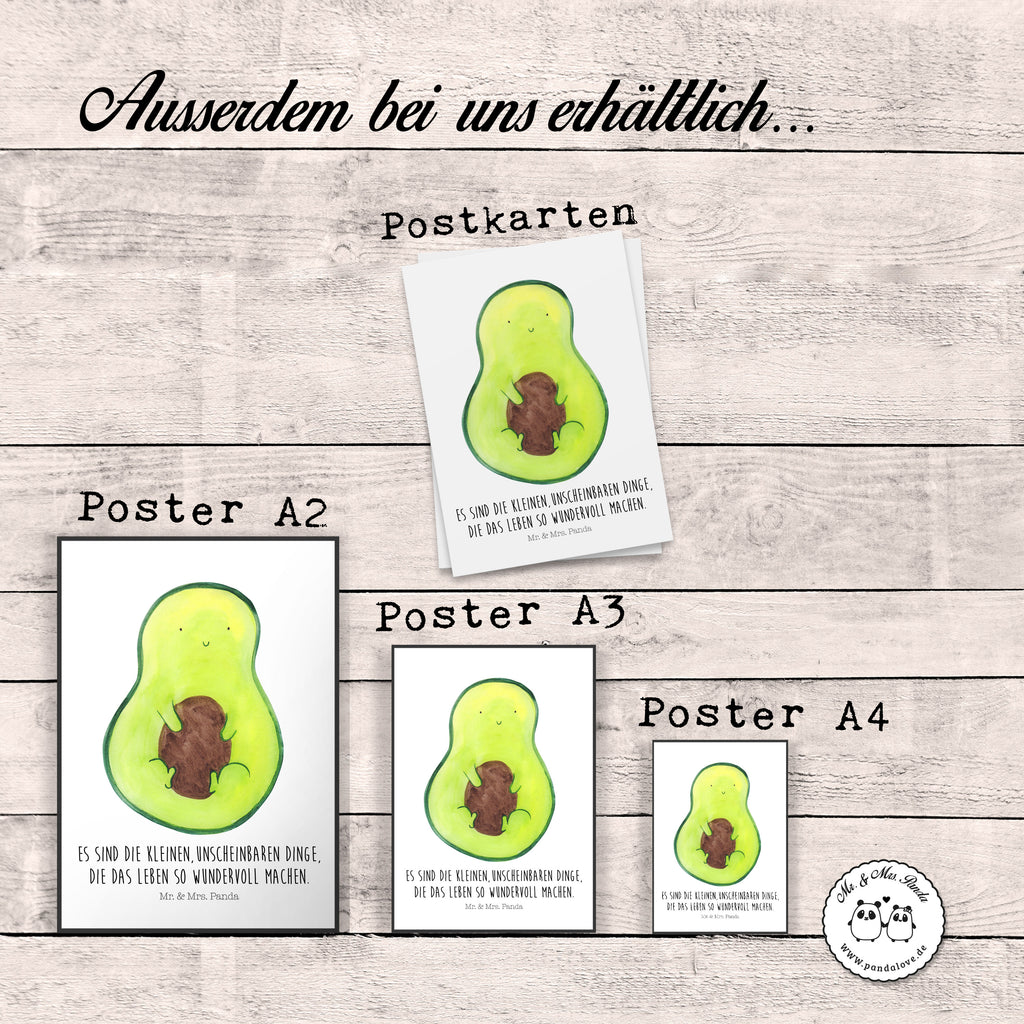 Poster Avocado mit Kern Poster, Wandposter, Bild, Wanddeko, Küchenposter, Kinderposter, Wanddeko Bild, Raumdekoration, Wanddekoration, Handgemaltes Poster, Mr. & Mrs. Panda Poster, Designposter, Kunstdruck, Posterdruck, Avocado, Veggie, Vegan, Gesund, Avokado, Avocadokern, Kern, Pflanze, Spruch Leben