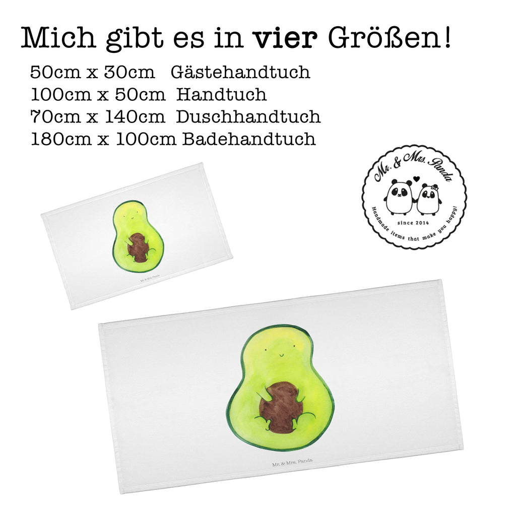 Gäste Handtuch Avocado mit Kern Gästetuch, Reisehandtuch, Sport Handtuch, Frottier, Kinder Handtuch, Avocado, Veggie, Vegan, Gesund, Avokado, Avocadokern, Kern, Pflanze, Spruch Leben