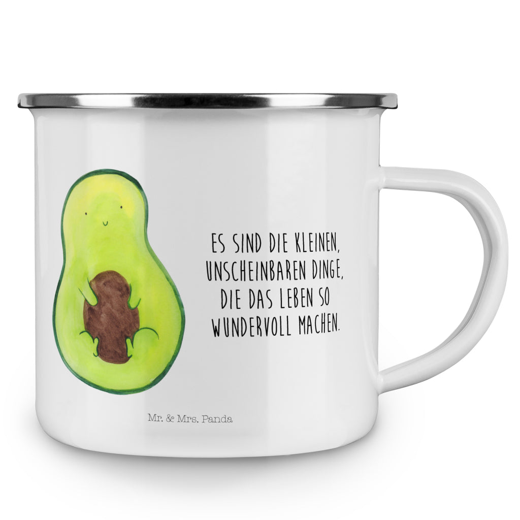 Camping Emaille Tasse Avocado mit Kern Campingtasse, Trinkbecher, Metalltasse, Outdoor Tasse, Emaille Trinkbecher, Blechtasse Outdoor, Emaille Campingbecher, Edelstahl Trinkbecher, Metalltasse für Camping, Kaffee Blechtasse, Camping Tasse Metall, Avocado, Veggie, Vegan, Gesund, Avokado, Avocadokern, Kern, Pflanze, Spruch Leben