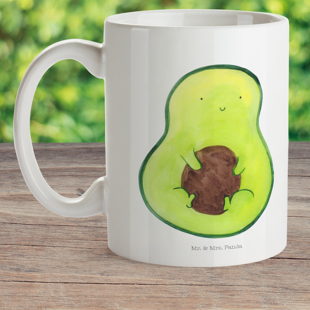 Kindertasse Avocado mit Kern Kunststoff Tasse, Kindergarten, Tasse, Trinkbecher, Camping Becher, Kaffeetasse, Kunststoffbecher, Kindergartenbecher, Outdoorgeschirr, Kunststoffgeschirr, Reisebecher, Reisetasse, Kinderbecher, Avocado, Veggie, Vegan, Gesund, Avokado, Avocadokern, Kern, Pflanze, Spruch Leben
