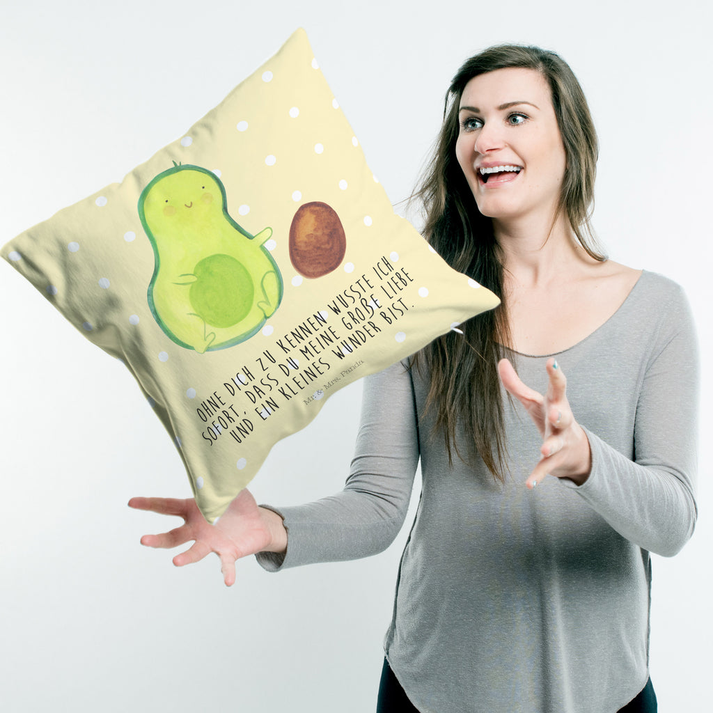 40x40 Kissen Avocado rollt Kern Kissenhülle, Kopfkissen, Sofakissen, Dekokissen, Motivkissen, Avocado, Veggie, Vegan, Gesund, Avocados, Schwanger, Geburt, Geburtstag, Säugling, Kind, erstes Kind, zur Geburt, Schwangerschaft, Babyparty, Baby, große Liebe, Liebe, Love