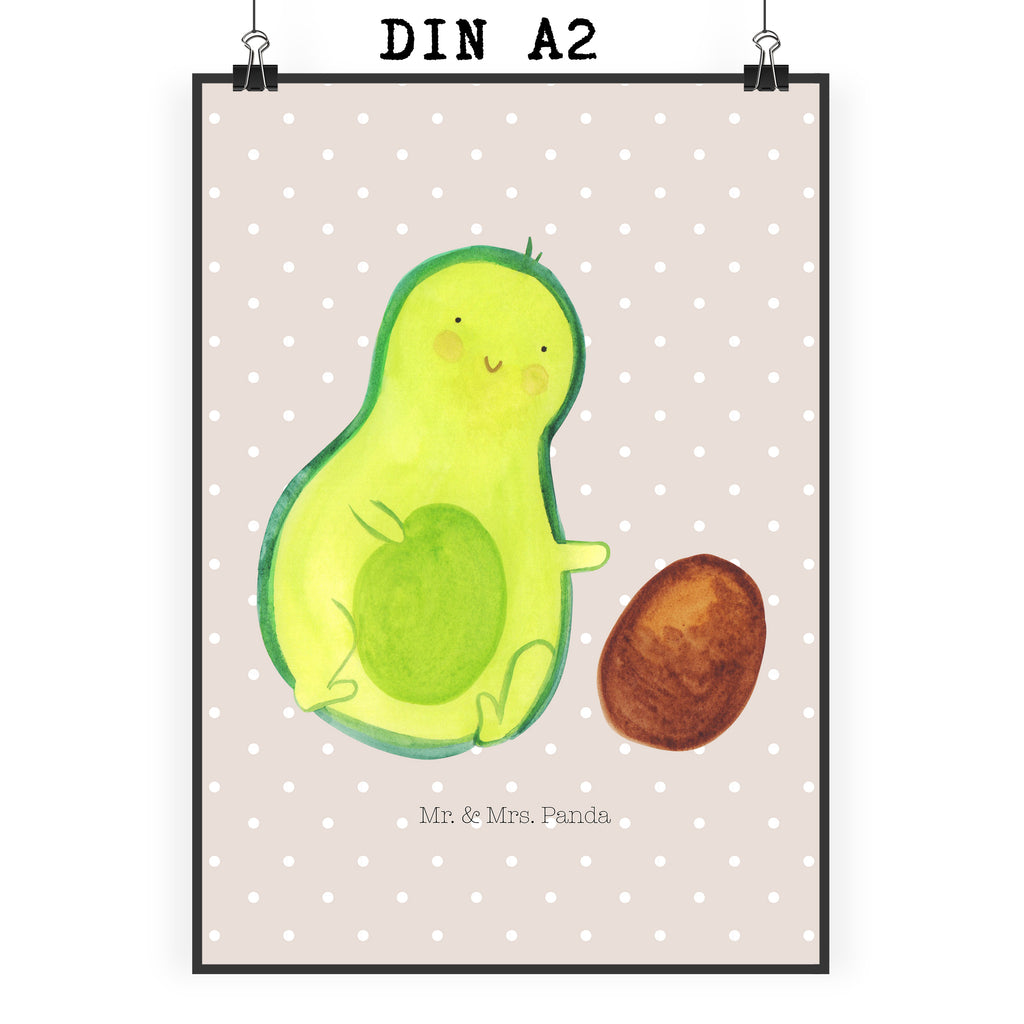 Poster Avocado rollt Kern Poster, Wandposter, Bild, Wanddeko, Küchenposter, Kinderposter, Wanddeko Bild, Raumdekoration, Wanddekoration, Handgemaltes Poster, Mr. & Mrs. Panda Poster, Designposter, Kunstdruck, Posterdruck, Avocado, Veggie, Vegan, Gesund, Avocados, Schwanger, Geburt, Geburtstag, Säugling, Kind, erstes Kind, zur Geburt, Schwangerschaft, Babyparty, Baby, große Liebe, Liebe, Love