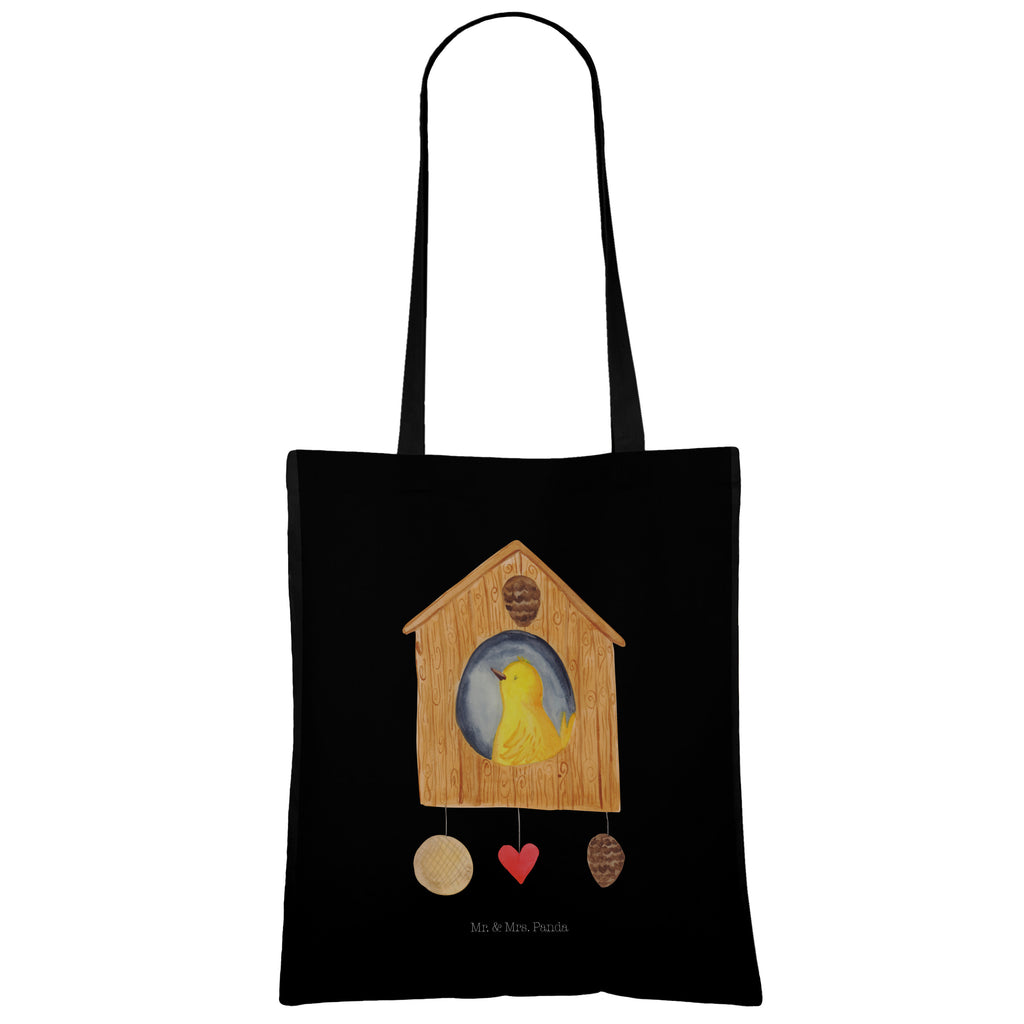 Tragetasche Vogelhaus Beuteltasche, Beutel, Einkaufstasche, Jutebeutel, Stoffbeutel, Tiermotive, Gute Laune, lustige Sprüche, Tiere, Vogel, Vögel, Vogelhaus, Vogelhäuschen, Home sweet home, Zuhause, Nest, Eigenheim, Familie, Wohnung, Haus, unser Haus, Lieblingsort, Castle