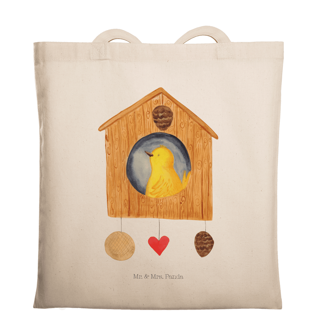 Tragetasche Vogelhaus Beuteltasche, Beutel, Einkaufstasche, Jutebeutel, Stoffbeutel, Tiermotive, Gute Laune, lustige Sprüche, Tiere, Vogel, Vögel, Vogelhaus, Vogelhäuschen, Home sweet home, Zuhause, Nest, Eigenheim, Familie, Wohnung, Haus, unser Haus, Lieblingsort, Castle