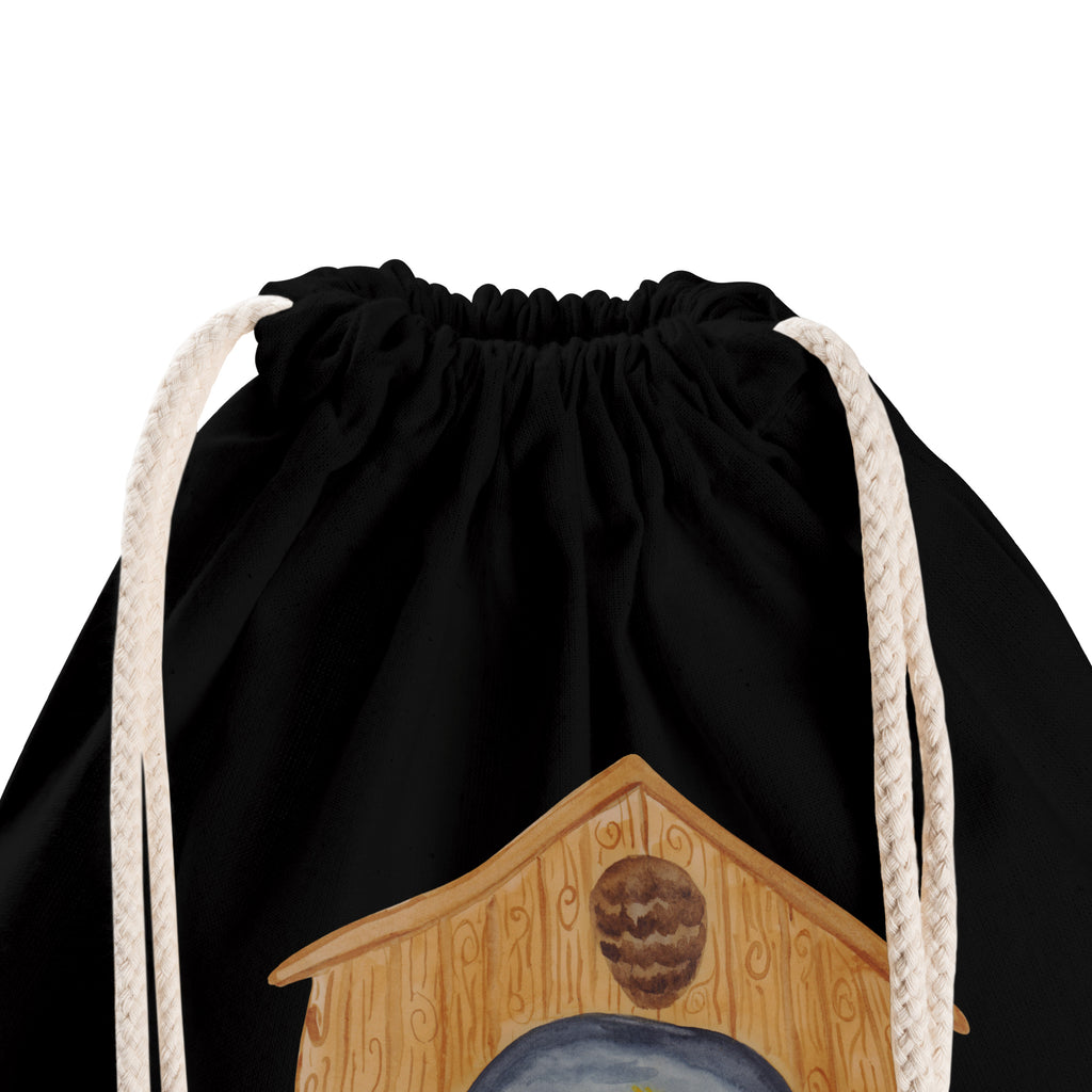 Sportbeutel Vogelhaus Turnbeutel, Beutel, Sporttasche, Tasche, Stoffbeutel, Tiermotive, Gute Laune, lustige Sprüche, Tiere, Vogel, Vögel, Vogelhaus, Vogelhäuschen, Home sweet home, Zuhause, Nest, Eigenheim, Familie, Wohnung, Haus, unser Haus, Lieblingsort, Castle