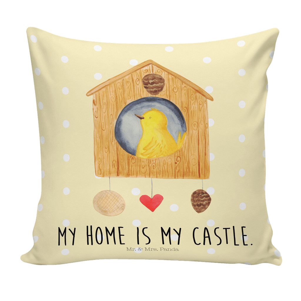 40x40 Kissen Vogelhaus Kissenhülle, Kopfkissen, Sofakissen, Dekokissen, Motivkissen, Tiermotive, Gute Laune, lustige Sprüche, Tiere, Vogel, Vögel, Vogelhaus, Vogelhäuschen, Home sweet home, Zuhause, Nest, Eigenheim, Familie, Wohnung, Haus, unser Haus, Lieblingsort, Castle
