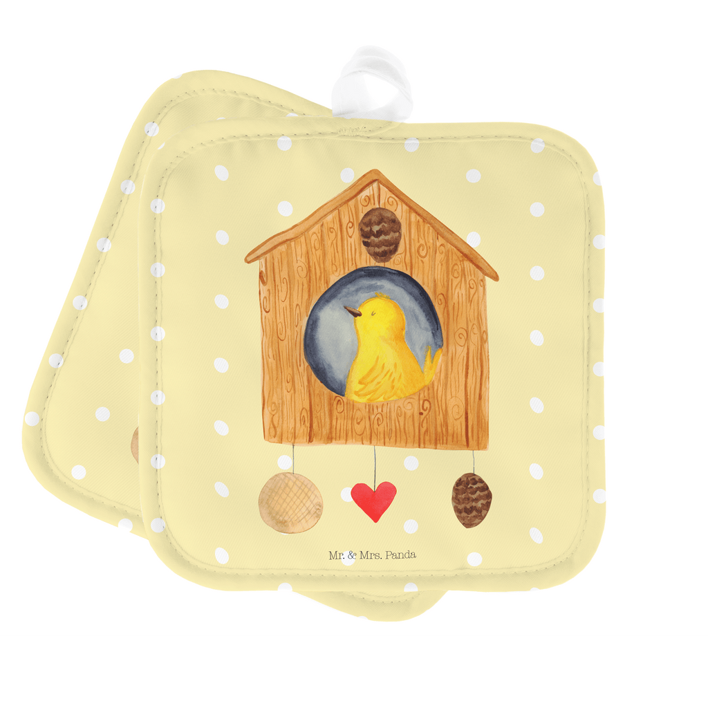 2er Set Topflappen  Vogelhaus Topflappen, Topfuntersetzer, Ofenhandschuh, Topflappen Set, Topflappen lustig, Topflappen mit Spruch, Tiermotive, Gute Laune, lustige Sprüche, Tiere, Vogel, Vögel, Vogelhaus, Vogelhäuschen, Home sweet home, Zuhause, Nest, Eigenheim, Familie, Wohnung, Haus, unser Haus, Lieblingsort, Castle