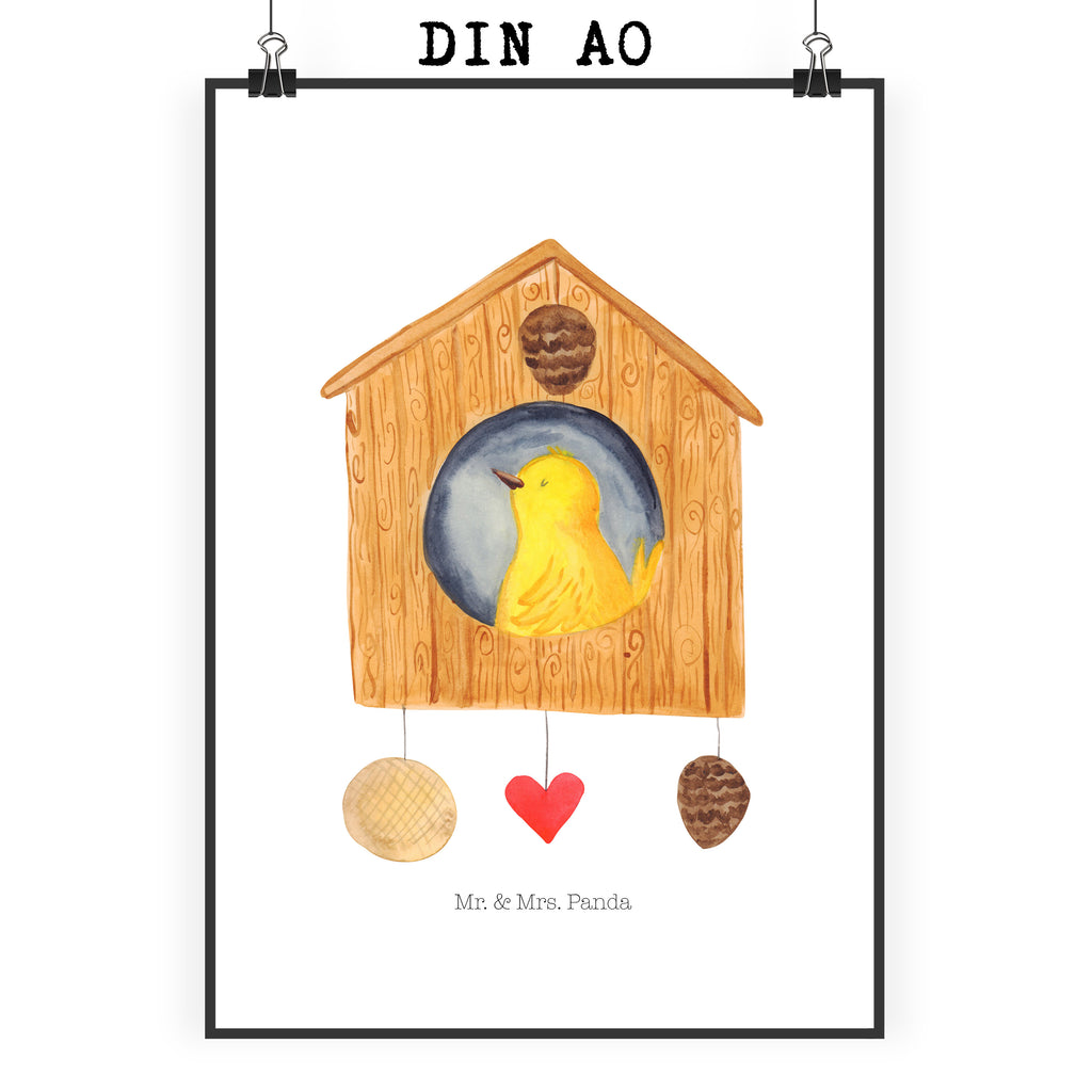 Poster Vogelhaus Poster, Wandposter, Bild, Wanddeko, Küchenposter, Kinderposter, Wanddeko Bild, Raumdekoration, Wanddekoration, Handgemaltes Poster, Mr. & Mrs. Panda Poster, Designposter, Kunstdruck, Posterdruck, Tiermotive, Gute Laune, lustige Sprüche, Tiere, Vogel, Vögel, Vogelhaus, Vogelhäuschen, Home sweet home, Zuhause, Nest, Eigenheim, Familie, Wohnung, Haus, unser Haus, Lieblingsort, Castle