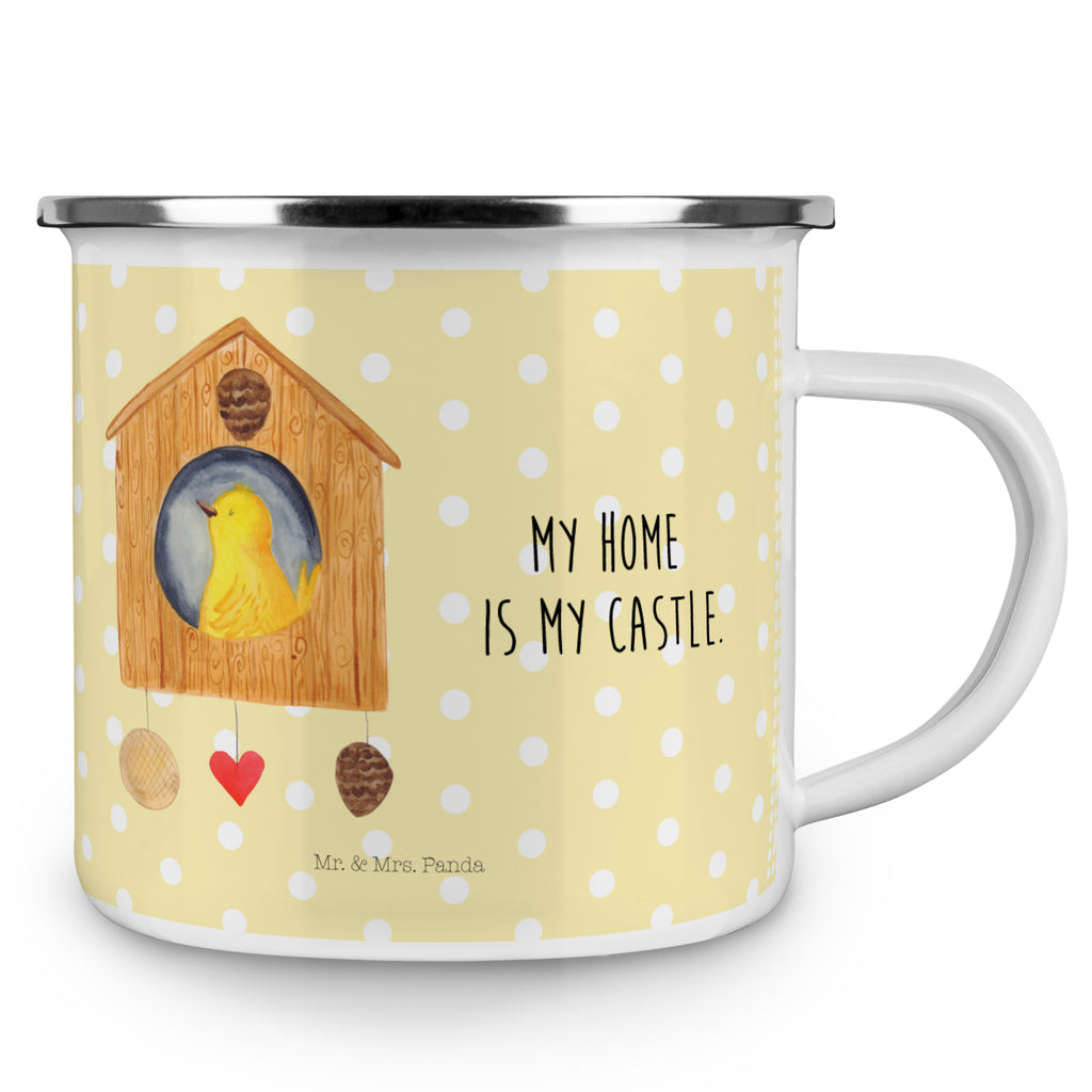 Camping Emaille Tasse Vogelhaus Campingtasse, Trinkbecher, Metalltasse, Outdoor Tasse, Emaille Trinkbecher, Blechtasse Outdoor, Emaille Campingbecher, Edelstahl Trinkbecher, Metalltasse für Camping, Kaffee Blechtasse, Camping Tasse Metall, Tiermotive, Gute Laune, lustige Sprüche, Tiere, Vogel, Vögel, Vogelhaus, Vogelhäuschen, Home sweet home, Zuhause, Nest, Eigenheim, Familie, Wohnung, Haus, unser Haus, Lieblingsort, Castle