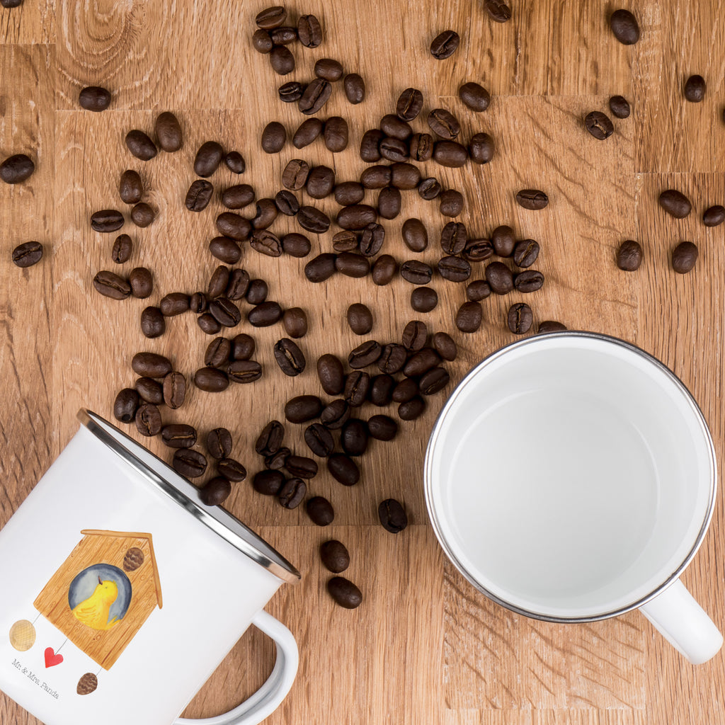 Camping Emaille Tasse Vogelhaus Campingtasse, Trinkbecher, Metalltasse, Outdoor Tasse, Emaille Trinkbecher, Blechtasse Outdoor, Emaille Campingbecher, Edelstahl Trinkbecher, Metalltasse für Camping, Kaffee Blechtasse, Camping Tasse Metall, Tiermotive, Gute Laune, lustige Sprüche, Tiere, Vogel, Vögel, Vogelhaus, Vogelhäuschen, Home sweet home, Zuhause, Nest, Eigenheim, Familie, Wohnung, Haus, unser Haus, Lieblingsort, Castle