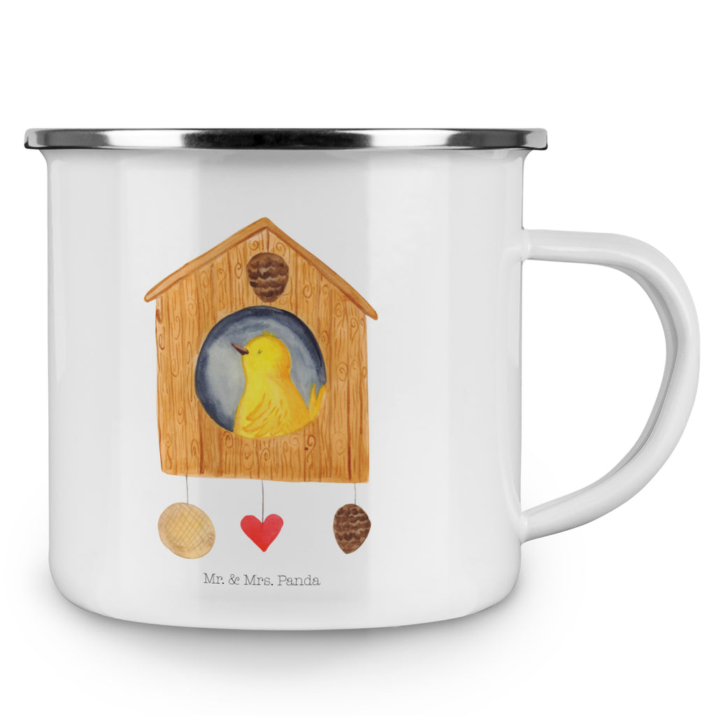 Camping Emaille Tasse Vogelhaus Campingtasse, Trinkbecher, Metalltasse, Outdoor Tasse, Emaille Trinkbecher, Blechtasse Outdoor, Emaille Campingbecher, Edelstahl Trinkbecher, Metalltasse für Camping, Kaffee Blechtasse, Camping Tasse Metall, Tiermotive, Gute Laune, lustige Sprüche, Tiere, Vogel, Vögel, Vogelhaus, Vogelhäuschen, Home sweet home, Zuhause, Nest, Eigenheim, Familie, Wohnung, Haus, unser Haus, Lieblingsort, Castle