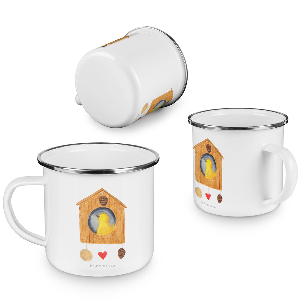 Camping Emaille Tasse Vogelhaus Campingtasse, Trinkbecher, Metalltasse, Outdoor Tasse, Emaille Trinkbecher, Blechtasse Outdoor, Emaille Campingbecher, Edelstahl Trinkbecher, Metalltasse für Camping, Kaffee Blechtasse, Camping Tasse Metall, Tiermotive, Gute Laune, lustige Sprüche, Tiere, Vogel, Vögel, Vogelhaus, Vogelhäuschen, Home sweet home, Zuhause, Nest, Eigenheim, Familie, Wohnung, Haus, unser Haus, Lieblingsort, Castle