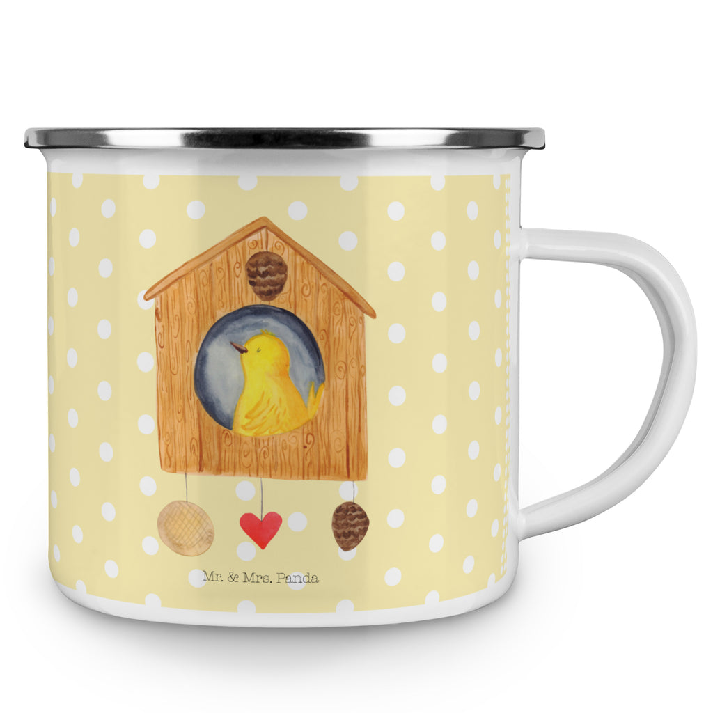 Camping Emaille Tasse Vogelhaus Campingtasse, Trinkbecher, Metalltasse, Outdoor Tasse, Emaille Trinkbecher, Blechtasse Outdoor, Emaille Campingbecher, Edelstahl Trinkbecher, Metalltasse für Camping, Kaffee Blechtasse, Camping Tasse Metall, Tiermotive, Gute Laune, lustige Sprüche, Tiere, Vogel, Vögel, Vogelhaus, Vogelhäuschen, Home sweet home, Zuhause, Nest, Eigenheim, Familie, Wohnung, Haus, unser Haus, Lieblingsort, Castle