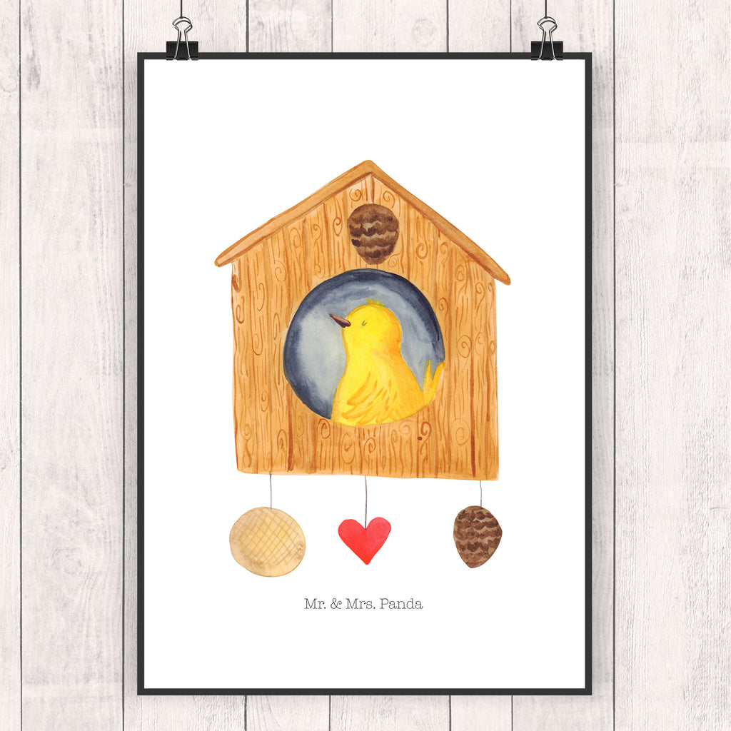Poster Vogelhaus Poster, Wandposter, Bild, Wanddeko, Küchenposter, Kinderposter, Wanddeko Bild, Raumdekoration, Wanddekoration, Handgemaltes Poster, Mr. & Mrs. Panda Poster, Designposter, Kunstdruck, Posterdruck, Tiermotive, Gute Laune, lustige Sprüche, Tiere, Vogel, Vögel, Vogelhaus, Vogelhäuschen, Home sweet home, Zuhause, Nest, Eigenheim, Familie, Wohnung, Haus, unser Haus, Lieblingsort, Castle