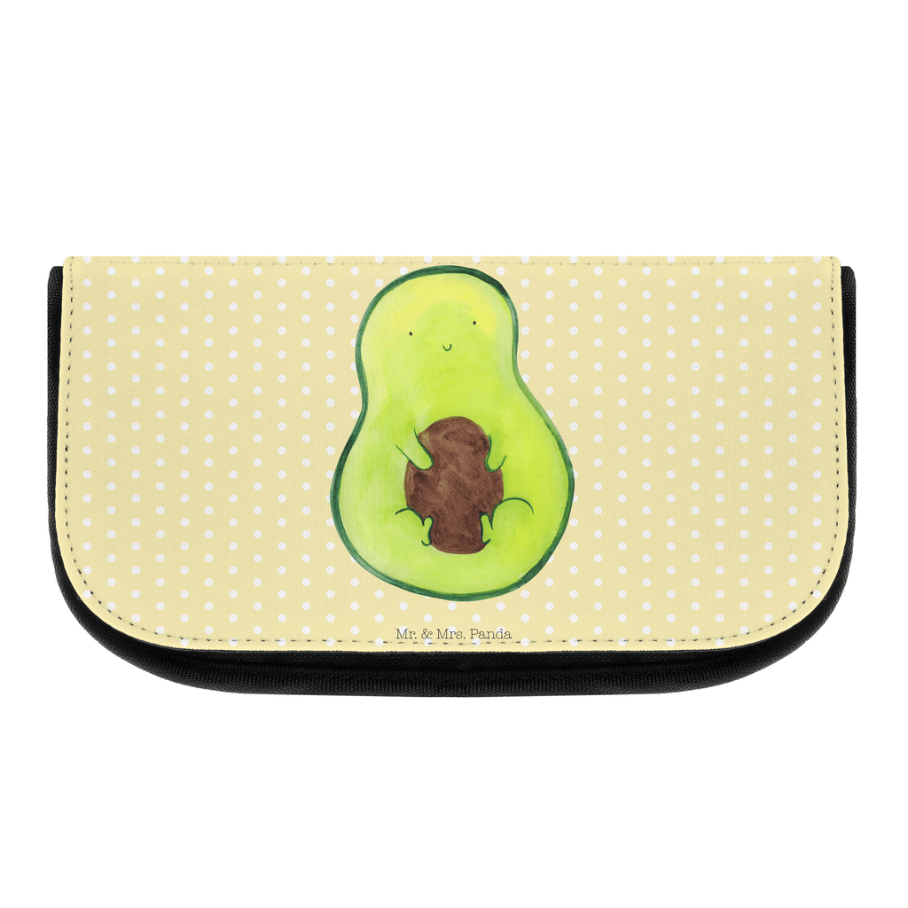 Kosmetiktasche Avocado mit Kern Kosmetikbeutel, Kulturtasche, Kulturbeutel, Schminktasche, Make-Up Tasche, Avocado, Veggie, Vegan, Gesund, Avokado, Avocadokern, Kern, Pflanze, Spruch Leben