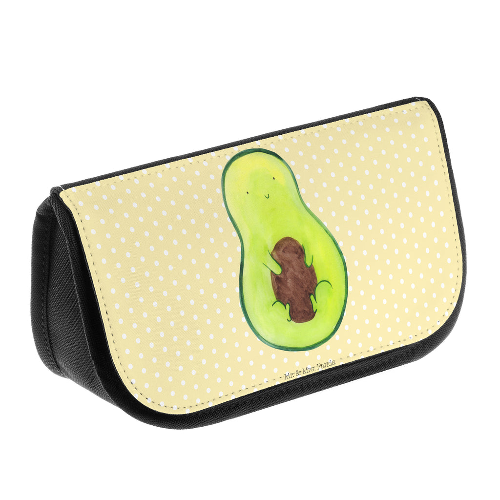 Kosmetiktasche Avocado mit Kern Kosmetikbeutel, Kulturtasche, Kulturbeutel, Schminktasche, Make-Up Tasche, Avocado, Veggie, Vegan, Gesund, Avokado, Avocadokern, Kern, Pflanze, Spruch Leben