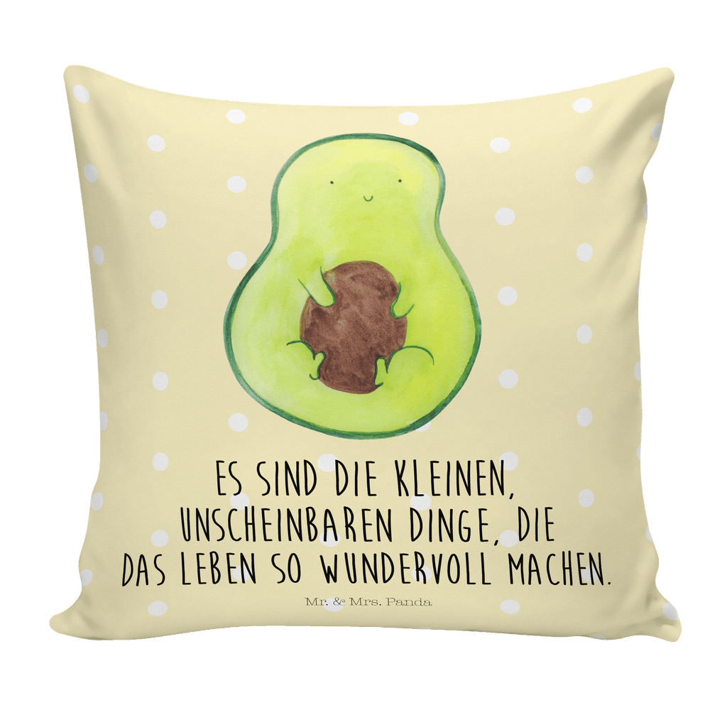 40x40 Kissen Avocado mit Kern Kissenhülle, Kopfkissen, Sofakissen, Dekokissen, Motivkissen, Avocado, Veggie, Vegan, Gesund, Avokado, Avocadokern, Kern, Pflanze, Spruch Leben