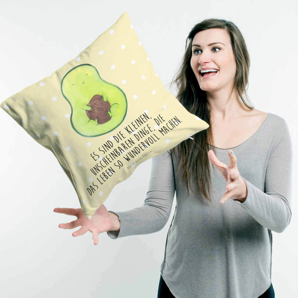 40x40 Kissen Avocado mit Kern Kissenhülle, Kopfkissen, Sofakissen, Dekokissen, Motivkissen, Avocado, Veggie, Vegan, Gesund, Avokado, Avocadokern, Kern, Pflanze, Spruch Leben