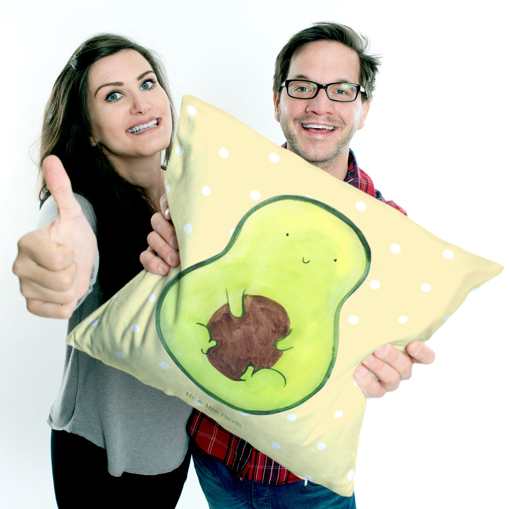40x40 Kissen Avocado mit Kern Kissenhülle, Kopfkissen, Sofakissen, Dekokissen, Motivkissen, Avocado, Veggie, Vegan, Gesund, Avokado, Avocadokern, Kern, Pflanze, Spruch Leben