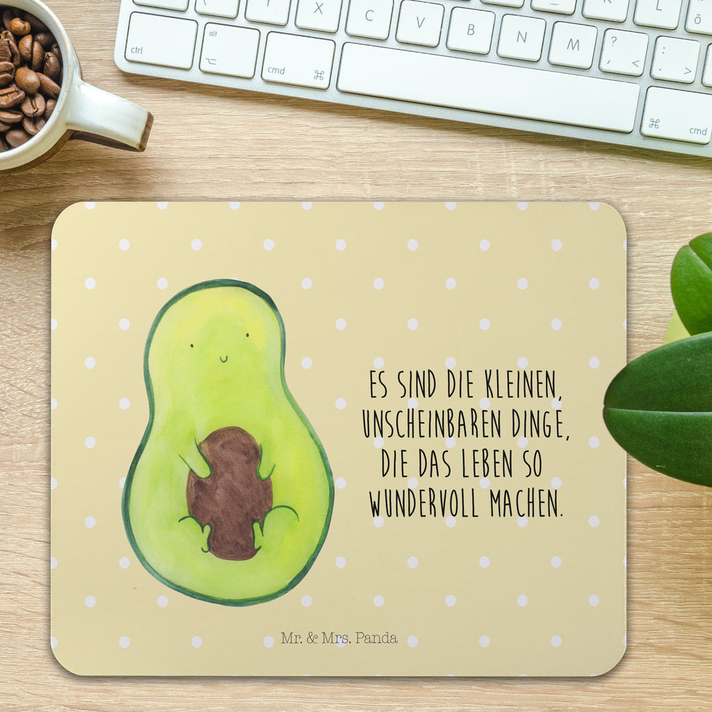 Mauspad Avocado mit Kern Mousepad, Computer zubehör, Büroausstattung, PC Zubehör, Arbeitszimmer, Mauspad, Einzigartiges Mauspad, Designer Mauspad, Avocado, Veggie, Vegan, Gesund, Avokado, Avocadokern, Kern, Pflanze, Spruch Leben