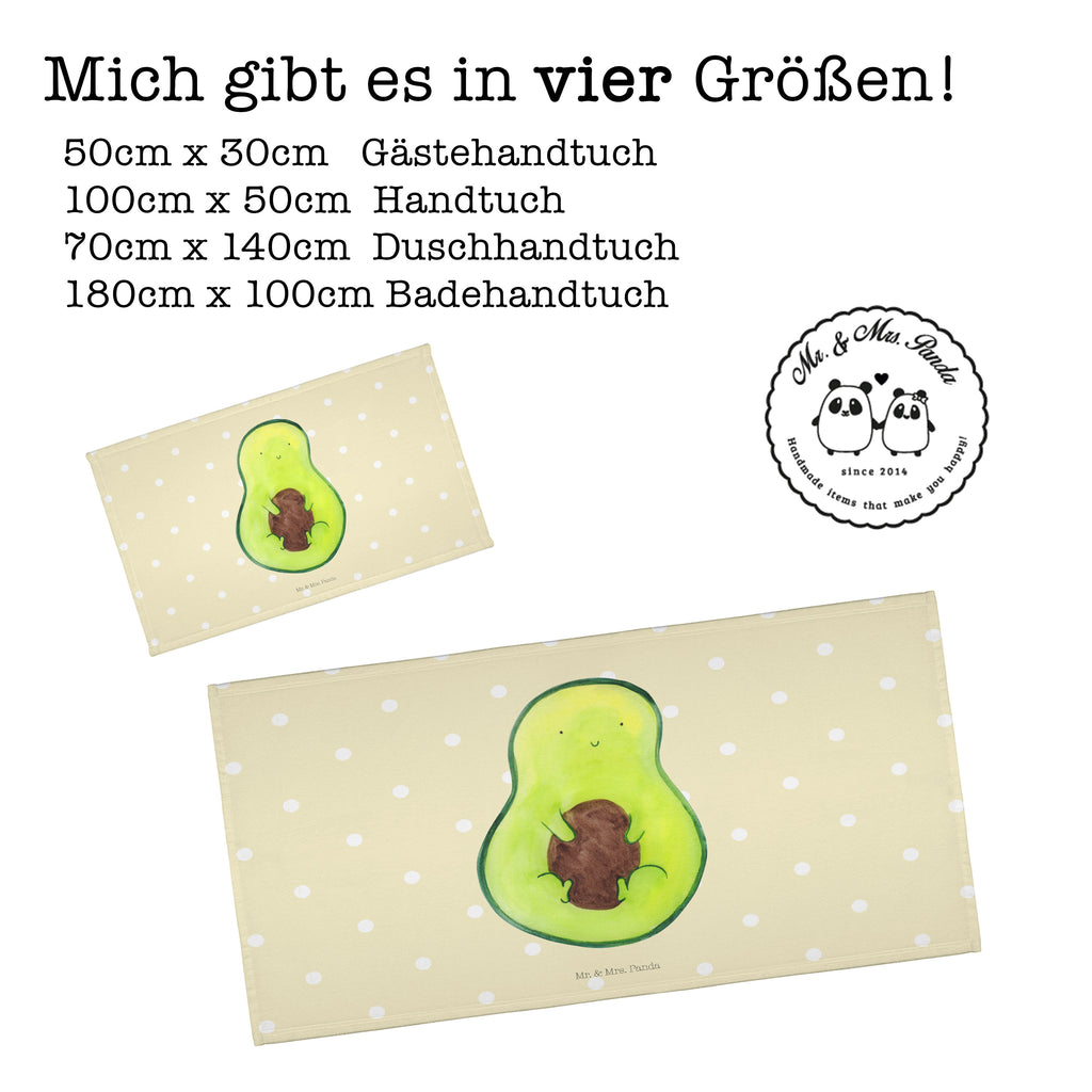 Gäste Handtuch Avocado mit Kern Gästetuch, Reisehandtuch, Sport Handtuch, Frottier, Kinder Handtuch, Avocado, Veggie, Vegan, Gesund, Avokado, Avocadokern, Kern, Pflanze, Spruch Leben