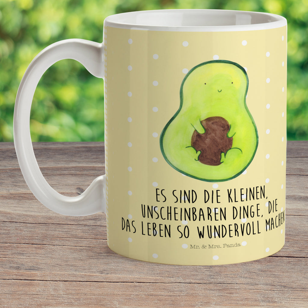 Kindertasse Avocado mit Kern Kunststoff Tasse, Kindergarten, Tasse, Trinkbecher, Camping Becher, Kaffeetasse, Kunststoffbecher, Kindergartenbecher, Outdoorgeschirr, Kunststoffgeschirr, Reisebecher, Reisetasse, Kinderbecher, Avocado, Veggie, Vegan, Gesund, Avokado, Avocadokern, Kern, Pflanze, Spruch Leben