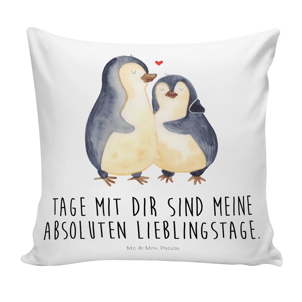 40x40 Kissen Pinguin umarmend Kissenhülle, Kopfkissen, Sofakissen, Dekokissen, Motivkissen, Pinguin, Liebe, Liebespaar, Liebesbeweis, Liebesgeschenk, Verlobung, Jahrestag, Hochzeitstag, Hochzeit, Hochzeitsgeschenk