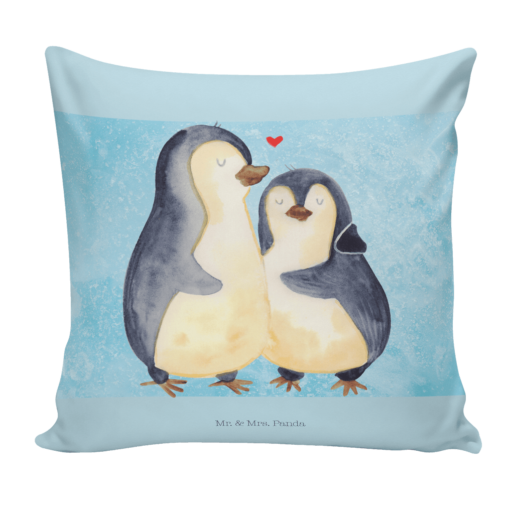 40x40 Kissen Pinguin umarmend Kissenhülle, Kopfkissen, Sofakissen, Dekokissen, Motivkissen, Pinguin, Liebe, Liebespaar, Liebesbeweis, Liebesgeschenk, Verlobung, Jahrestag, Hochzeitstag, Hochzeit, Hochzeitsgeschenk
