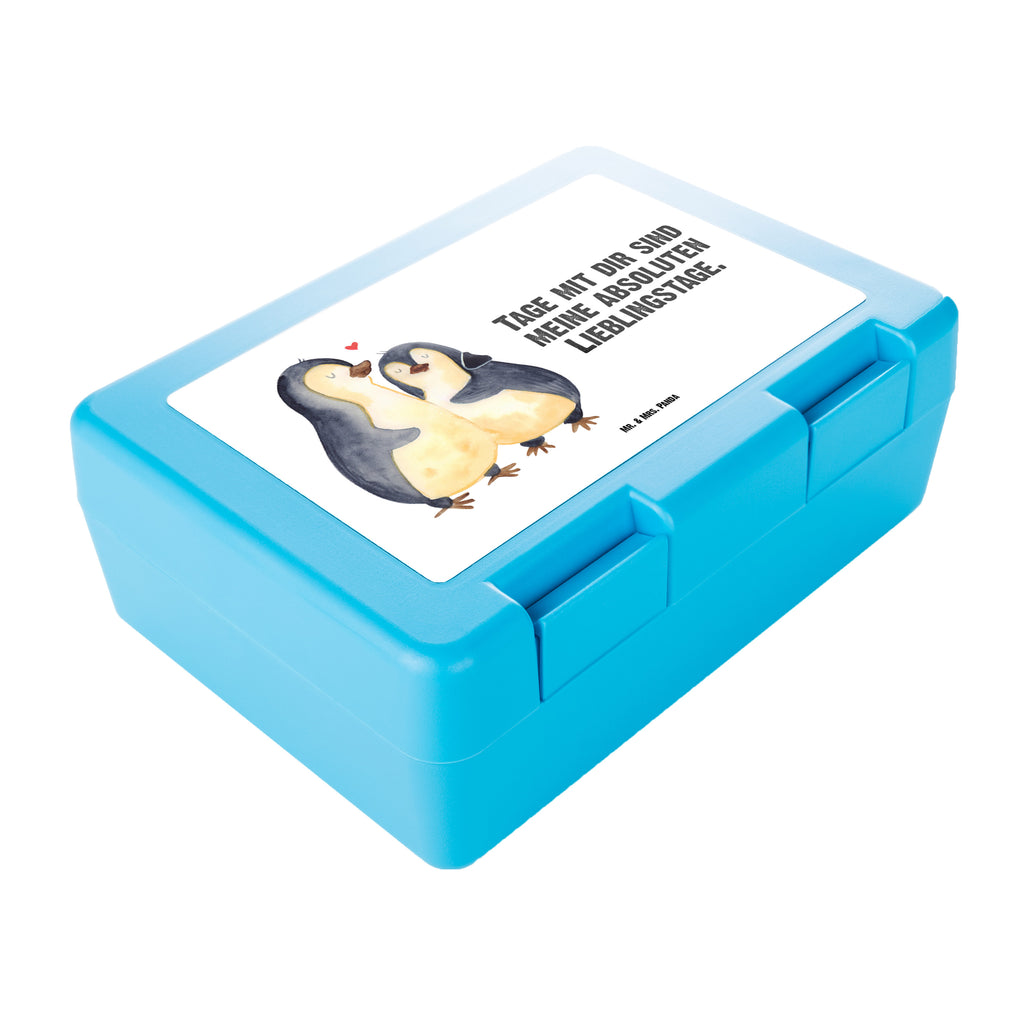 Brotdose Pinguin umarmend Brotbox, Snackbox, Lunch box, Butterbrotdose, Brotzeitbox, Pinguin, Liebe, Liebespaar, Liebesbeweis, Liebesgeschenk, Verlobung, Jahrestag, Hochzeitstag, Hochzeit, Hochzeitsgeschenk