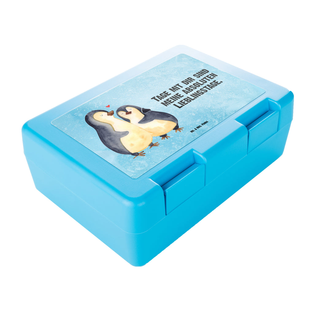 Brotdose Pinguin umarmend Brotbox, Snackbox, Lunch box, Butterbrotdose, Brotzeitbox, Pinguin, Liebe, Liebespaar, Liebesbeweis, Liebesgeschenk, Verlobung, Jahrestag, Hochzeitstag, Hochzeit, Hochzeitsgeschenk