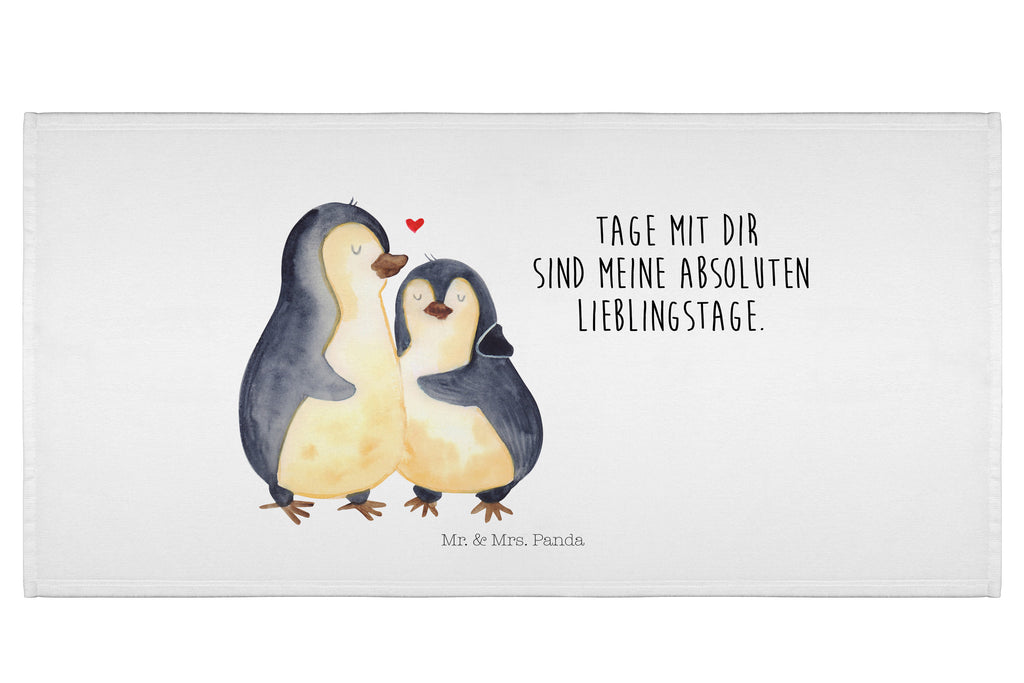 50 x 100 Handtuch Pinguin umarmend Handtuch, Badehandtuch, Badezimmer, Handtücher, groß, Kinder, Baby, Pinguin, Liebe, Liebespaar, Liebesbeweis, Liebesgeschenk, Verlobung, Jahrestag, Hochzeitstag, Hochzeit, Hochzeitsgeschenk