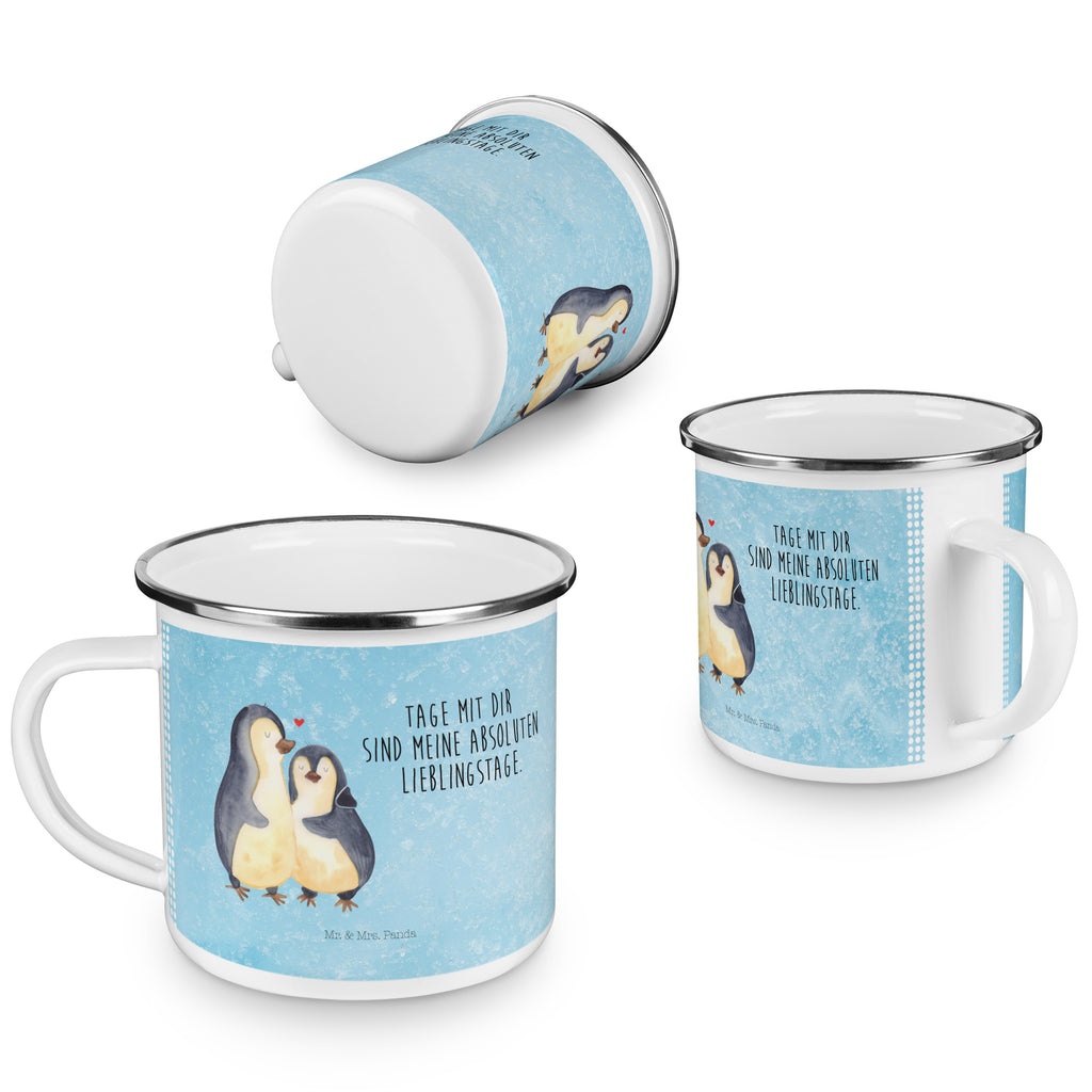 Camping Emaille Tasse Pinguin umarmend Campingtasse, Trinkbecher, Metalltasse, Outdoor Tasse, Emaille Trinkbecher, Blechtasse Outdoor, Emaille Campingbecher, Edelstahl Trinkbecher, Metalltasse für Camping, Kaffee Blechtasse, Camping Tasse Metall, Pinguin, Liebe, Liebespaar, Liebesbeweis, Liebesgeschenk, Verlobung, Jahrestag, Hochzeitstag, Hochzeit, Hochzeitsgeschenk