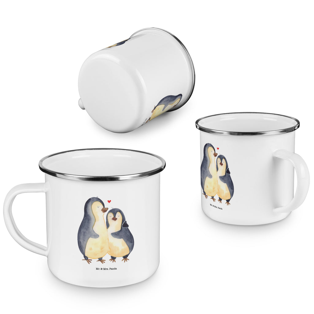 Camping Emaille Tasse Pinguin umarmend Campingtasse, Trinkbecher, Metalltasse, Outdoor Tasse, Emaille Trinkbecher, Blechtasse Outdoor, Emaille Campingbecher, Edelstahl Trinkbecher, Metalltasse für Camping, Kaffee Blechtasse, Camping Tasse Metall, Pinguin, Liebe, Liebespaar, Liebesbeweis, Liebesgeschenk, Verlobung, Jahrestag, Hochzeitstag, Hochzeit, Hochzeitsgeschenk