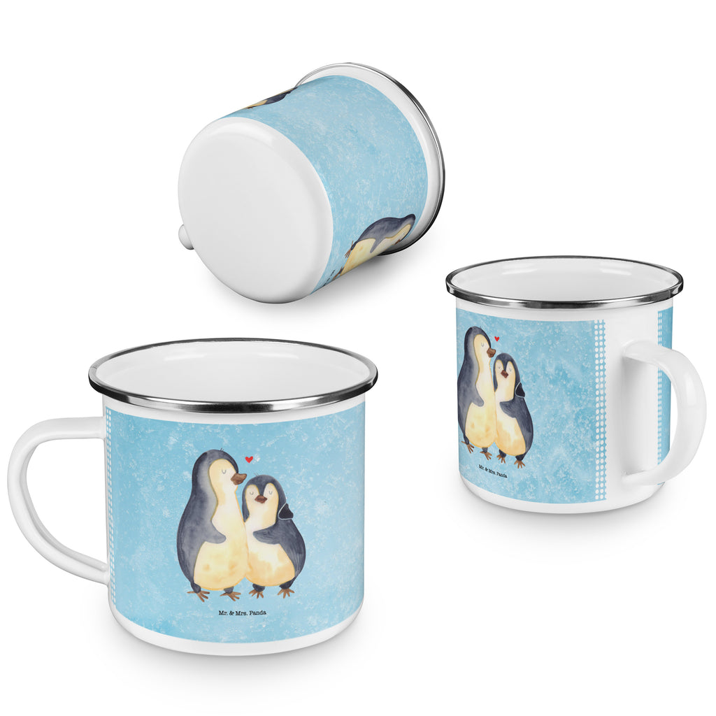 Camping Emaille Tasse Pinguin umarmend Campingtasse, Trinkbecher, Metalltasse, Outdoor Tasse, Emaille Trinkbecher, Blechtasse Outdoor, Emaille Campingbecher, Edelstahl Trinkbecher, Metalltasse für Camping, Kaffee Blechtasse, Camping Tasse Metall, Pinguin, Liebe, Liebespaar, Liebesbeweis, Liebesgeschenk, Verlobung, Jahrestag, Hochzeitstag, Hochzeit, Hochzeitsgeschenk